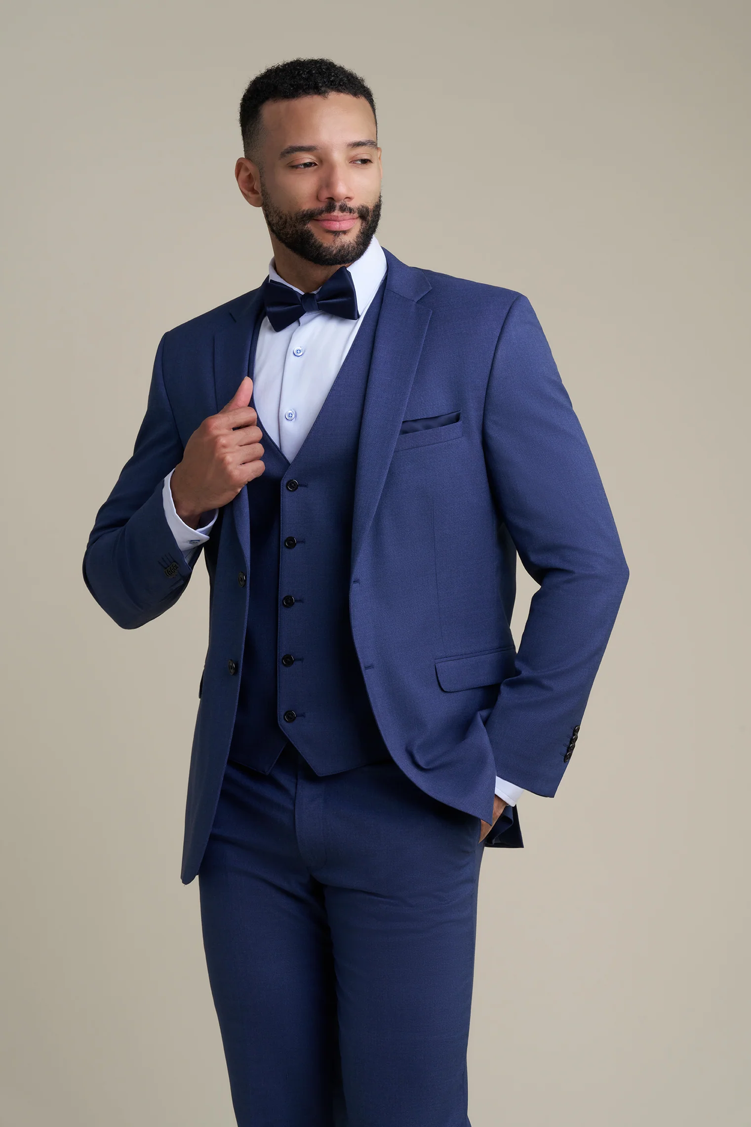 Blue Notch Lapel Suit - Image 3