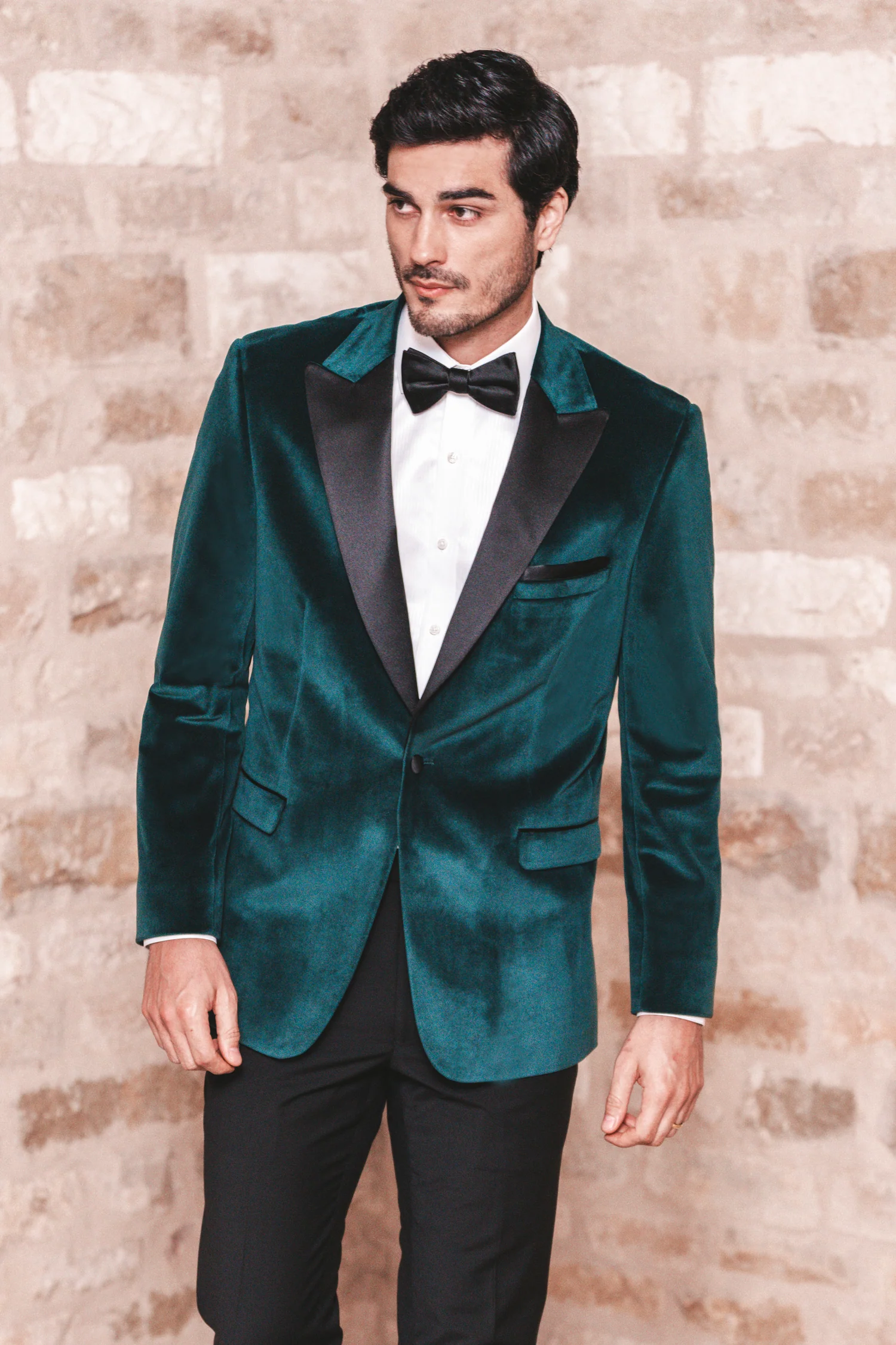 Emerald Shawl Lapel Jacket - Image 3