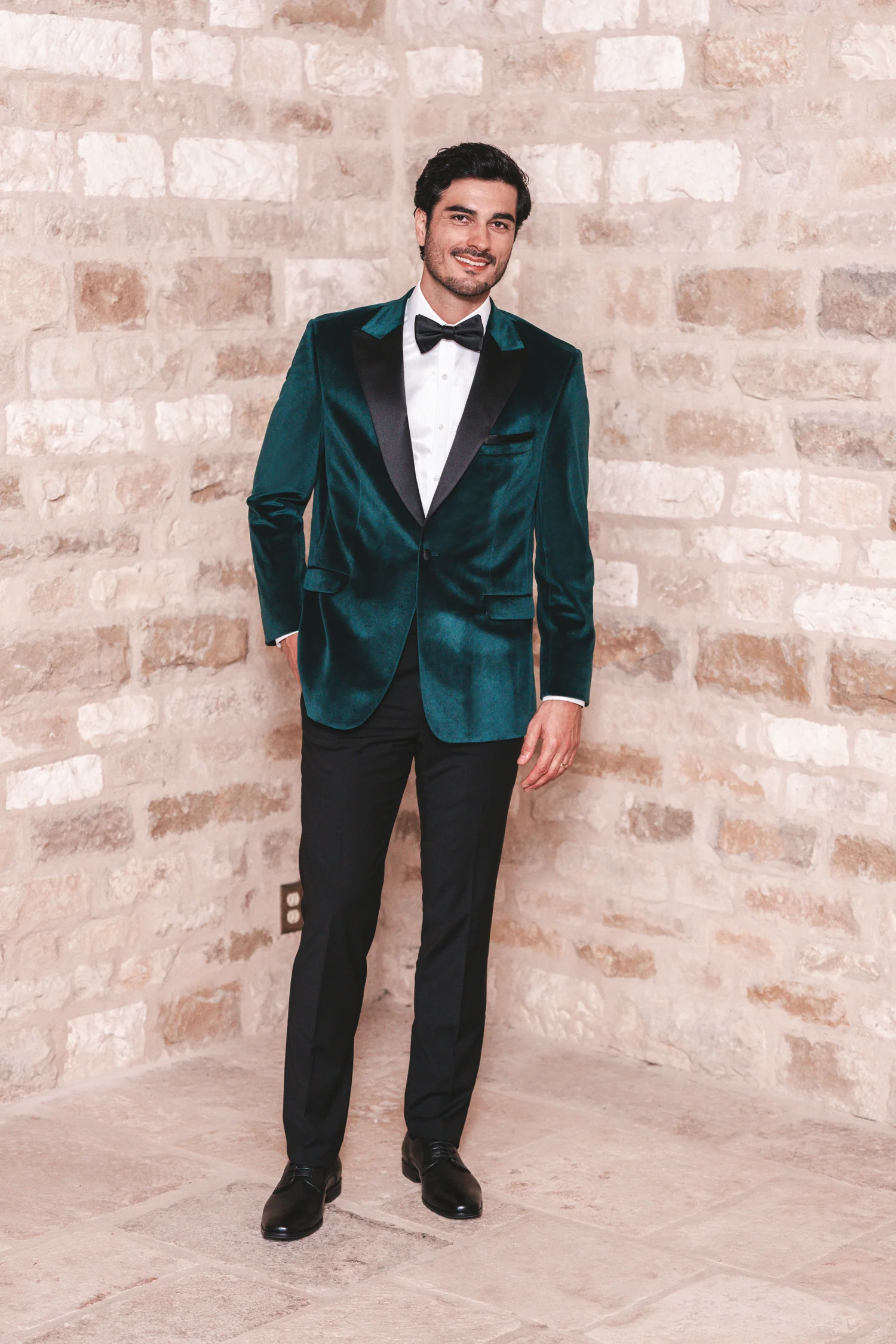 Emerald Shawl Lapel Jacket - Image 4