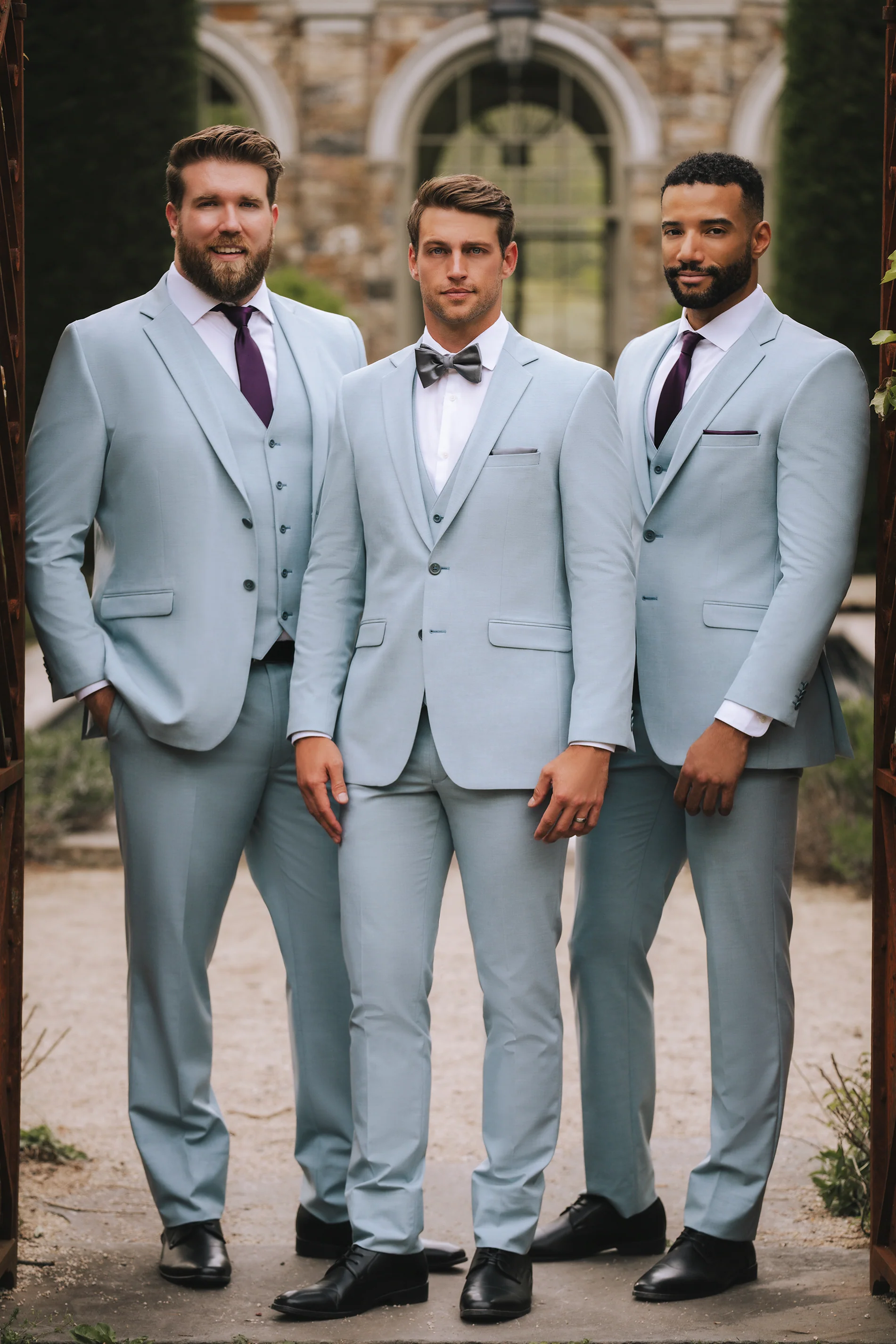 Light Blue Notch Lapel Suit - Image 5