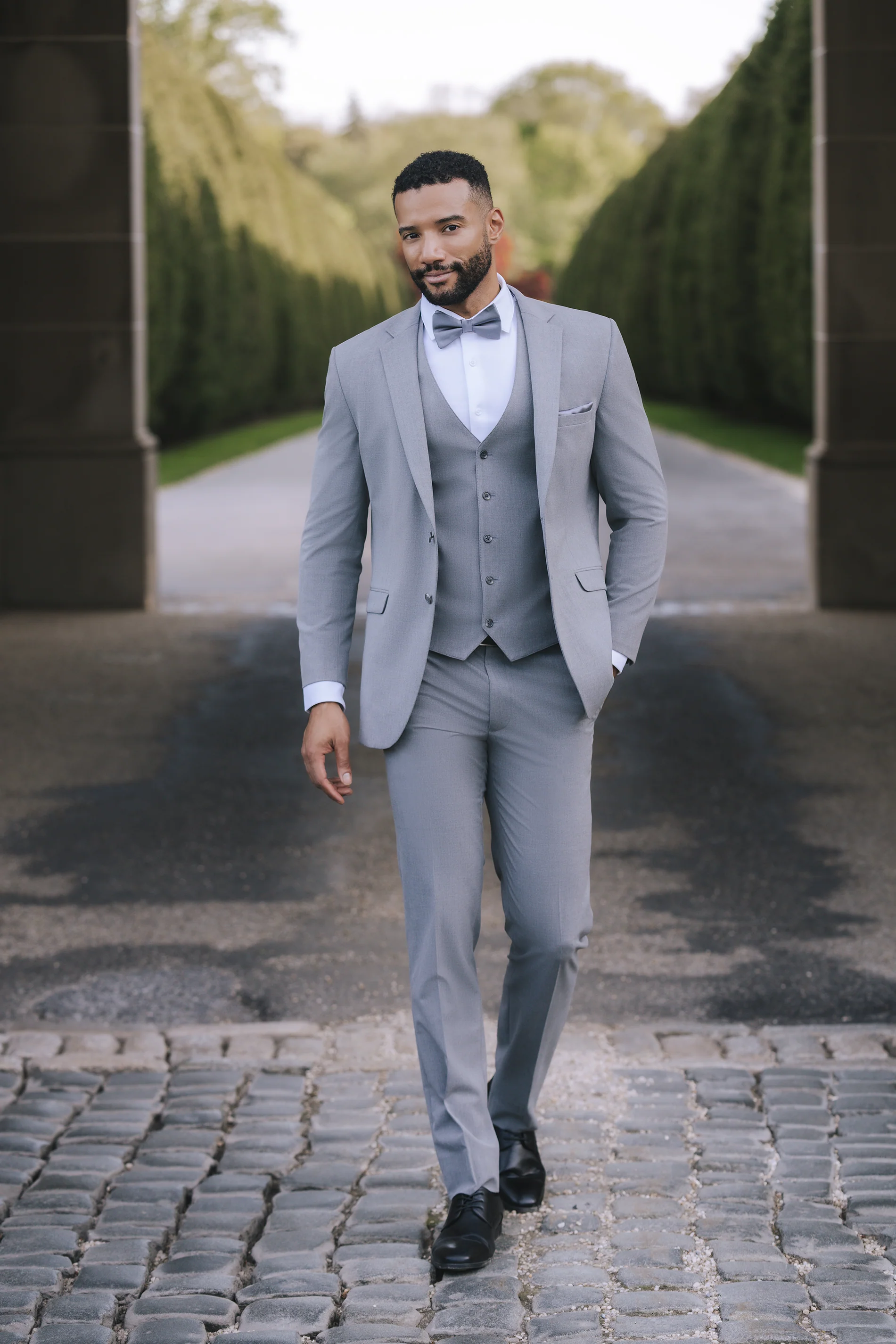 Medium Gray Notch Lapel Suit - Image 5