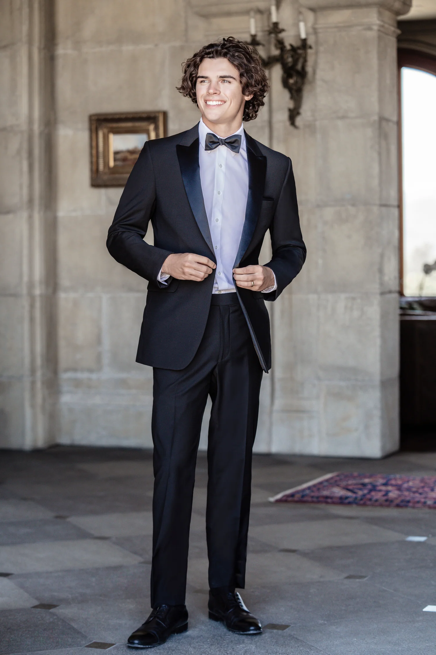 Ultra Black Peak Lapel Tuxedo - Image 5