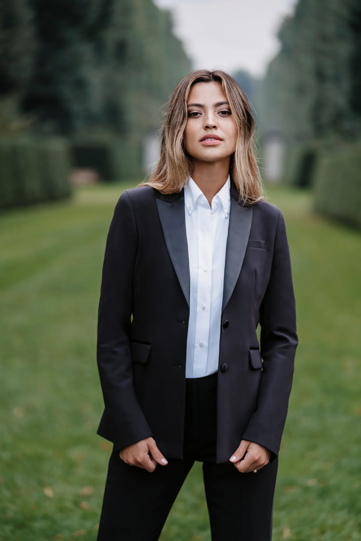 Women's Tuxedo Long Coat - Image 5